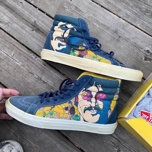 RARE The Beatles X Vans Sk8 High Yellow Submarine With Box Size 11 - Picture 9 of 16
